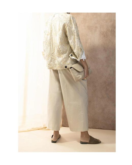 Brunello Cucinelli Natural Long-Sleeved Buttoned Jacket