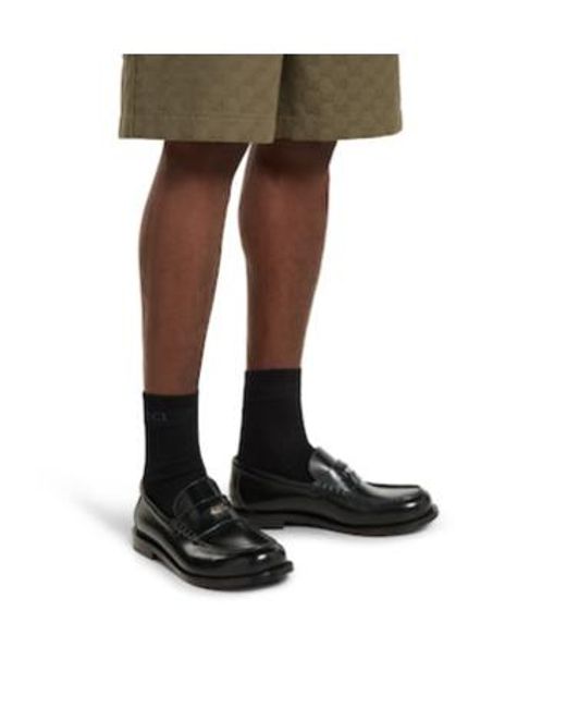 Gucci Black Removable Detail Loafers for men