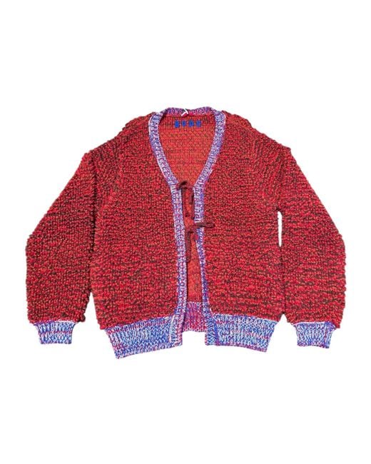Bode Red Cardigan for men