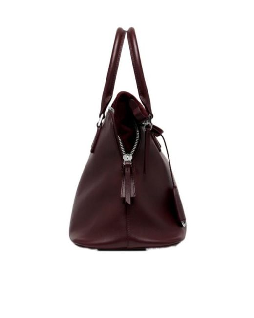Maison Margiela Red 5Ac Soft Medium Zip-Up Tote Bag