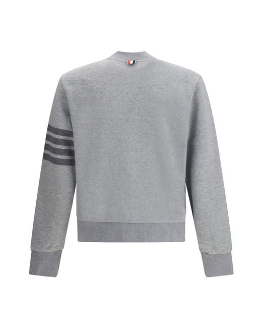 Thom Browne Gray Long-Sleeved Zip-Up Jacket for men