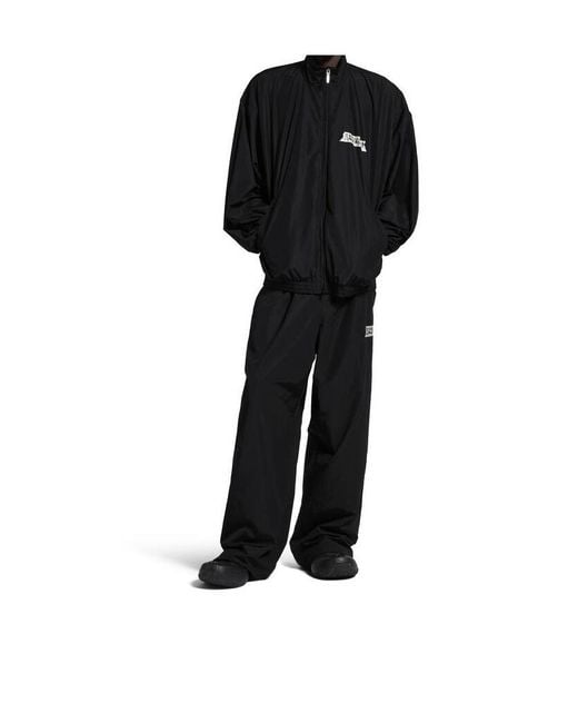 Balenciaga Black Cotton-Blend Logo Sweatpants for men