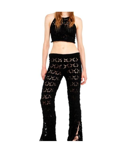 Alanui Black Braided Suspenders
