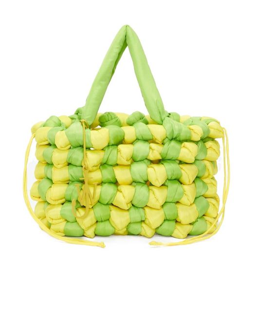 ★J W ANDERSON★ Noted Bucket Bag Yellow Lime Green HB0513FA JW Anderson Knotted Bucket Bag in Yellow | Lyst