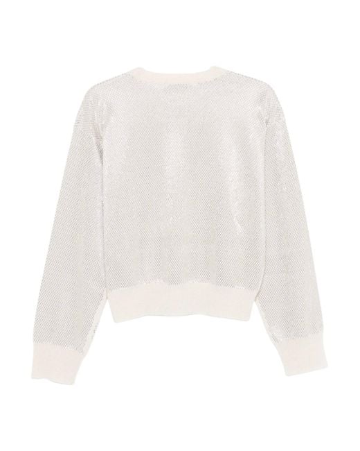 Haikure White Mesh Knitwear