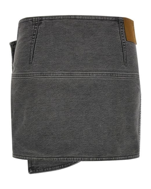 Haikure Gray May Studded Mini Skirt