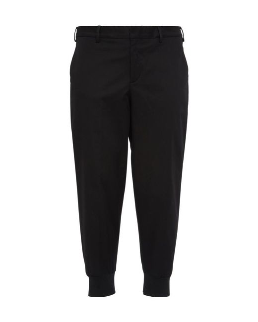 Neil Barrett Black Tapered-Leg Cotton Trousers for men