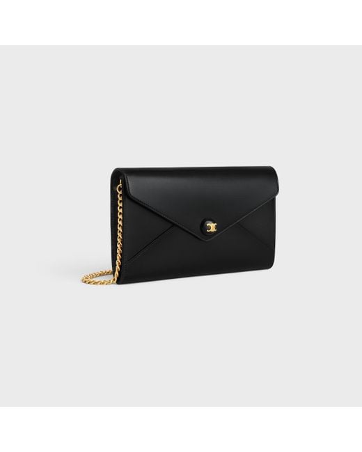 Céline Black Envelope Wallet On Chain