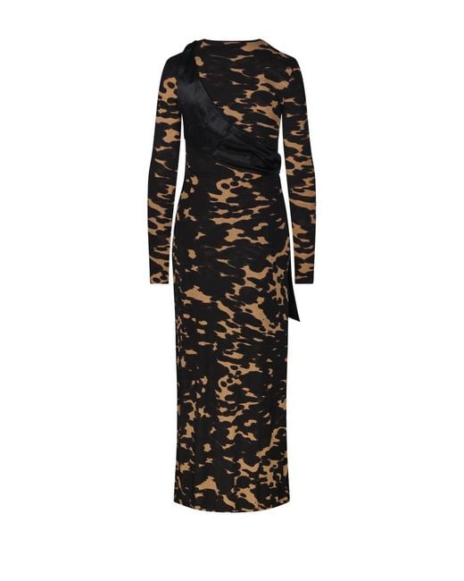 Nanushka Black Yura Satin Long Dress
