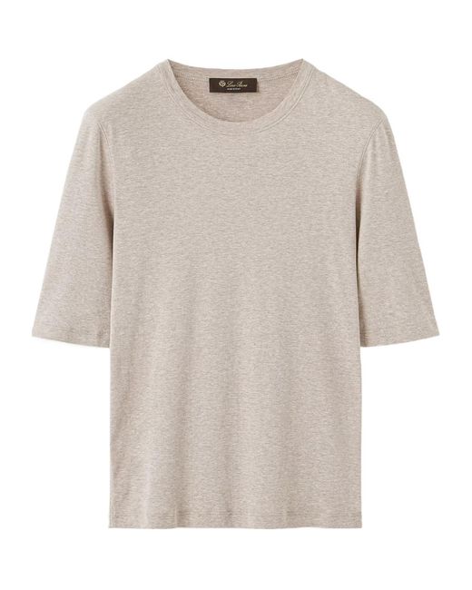 Loro Piana White Lobelia Crew Neck T-Shirt