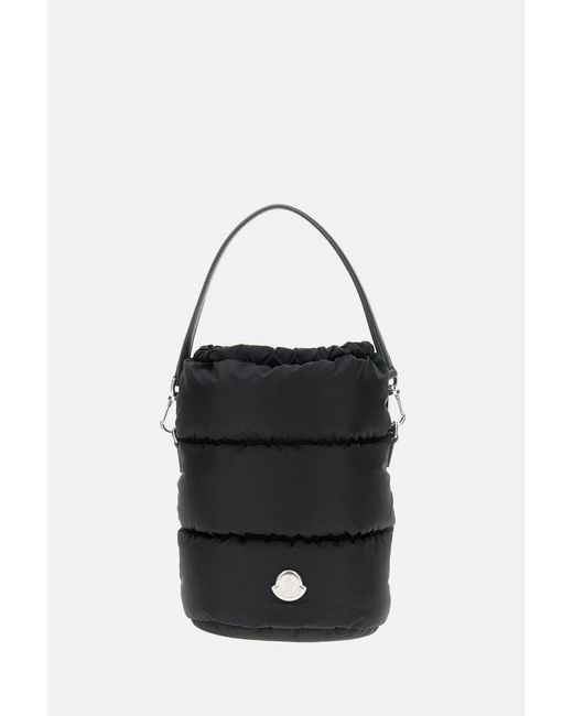Moncler Black Caradoc Padded Drawstring Bucket Bag