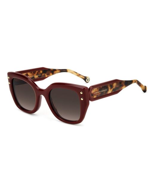 Carolina Herrera Brown Butterfly Frame Full Rim Sunglasses