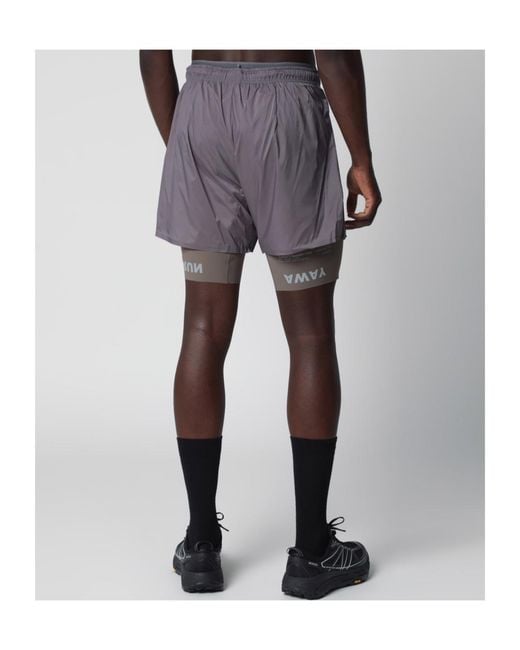 Satisfy Gray Layered Performance Shorts for men