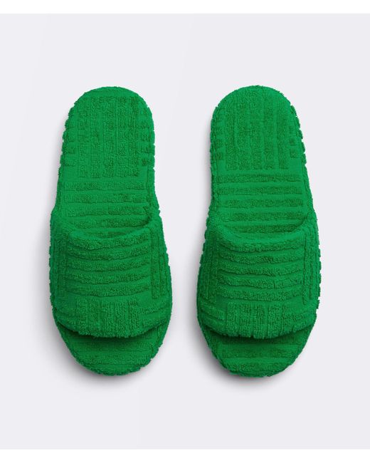 Bottega Veneta Green Resort Sponge Slide
