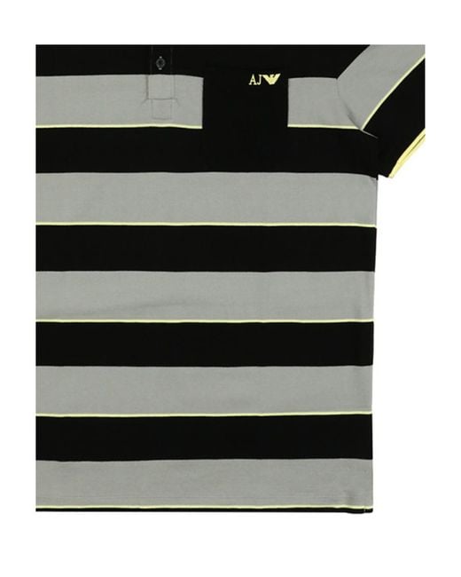Armani Jeans Black Logo Details Polo Shirt for men