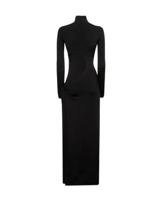 Galvan Black Hollow Knit Dress
