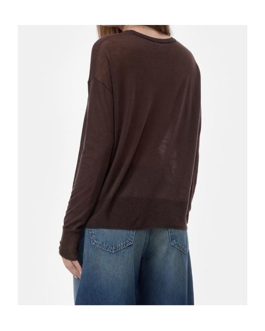 Closed Brown Fine-Knit Long-Sleeve Sweater