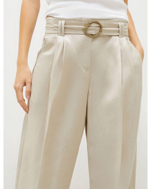 Marella White Pleated Casual Pants