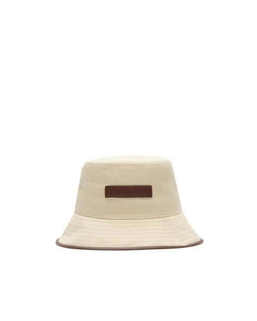 Burberry Natural Logo Gabardine Bucket Hat