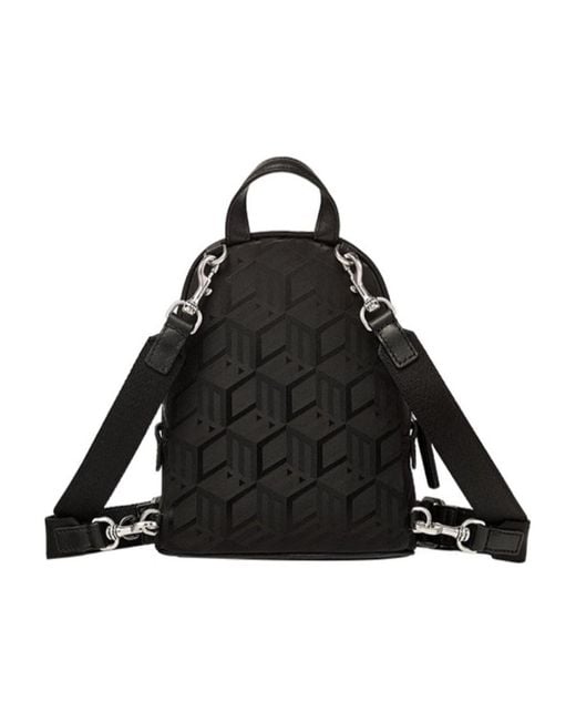 MCM Black Logo Backpack
