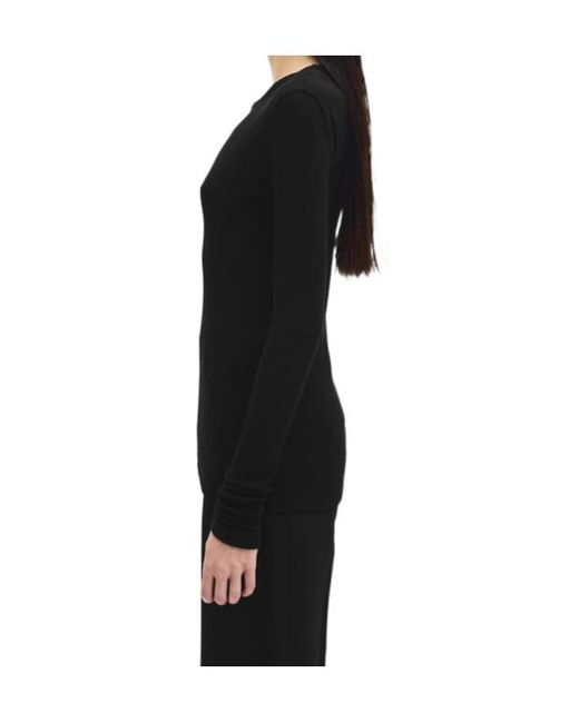 Ann Demeulemeester Black Fiene Long-Sleeve Ribbed Top