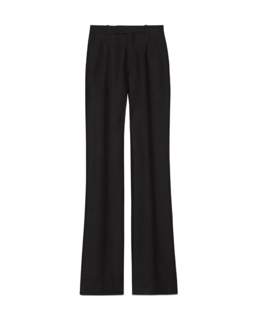 Gucci Black Pleated Front Trousers