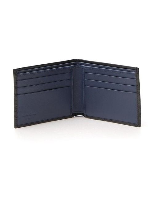 Ferragamo Black Ferragamo Gancini Bi-Fold Wallet for men