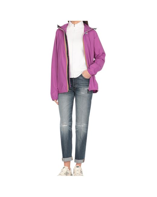 K-Way Purple Le Vrai 4.0 Claude Hooded Jacket