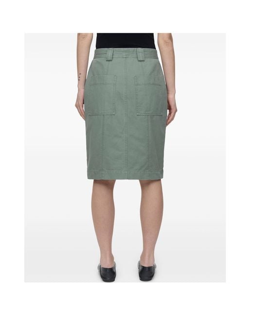 Closed Gray Cotton Midi Skirt