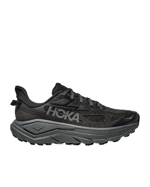 Hoka One One Black Challenger 8 Logo-Print Mesh Sneakers