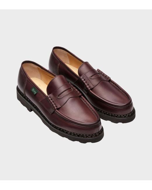 Paraboot Brown Round-Toe Loafers for men