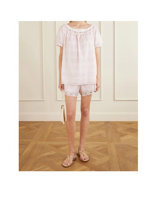Posse White Drawstring Shorts
