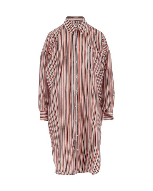 Bottega Veneta Multicolor Striped Shirt Dress