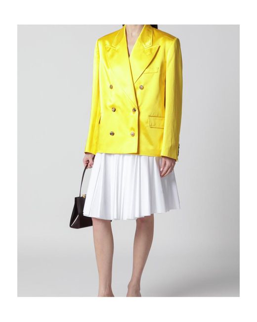 Dries Van Noten Yellow Long-Sleeve Blazer