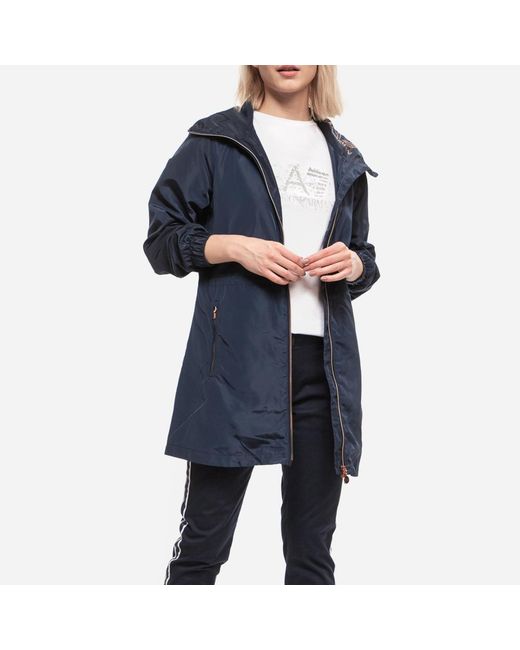 Emporio Armani Blue Logo Long Casual Jacket