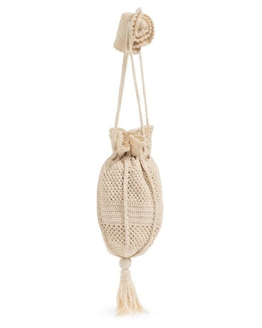 Ulla Johnson White Drawstring Tote Bag