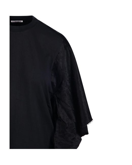 Haikure Blue Flynn Ruffled-Sleeve T-Shirt