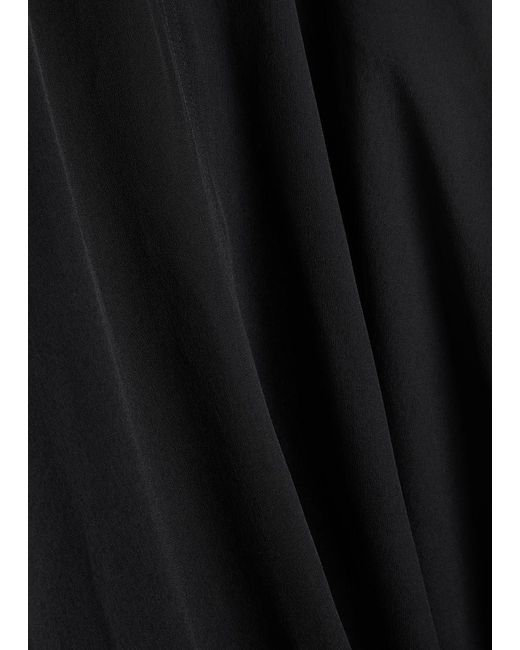Totême Black Scarf-Effect Chiffon Maxi Dress