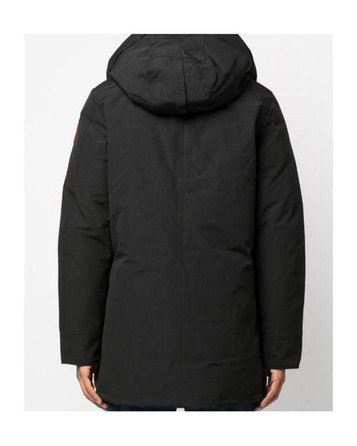 Canada Goose Black Logo Patch Coat for men
