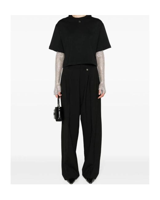 GIUSEPPE DI MORABITO Black Wide Leg Pants