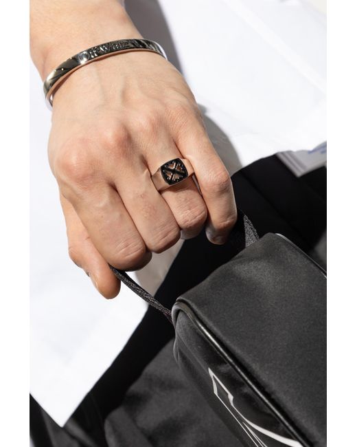 Off-White c/o Virgil Abloh White Arrow Cut Out Detailed Ring for men