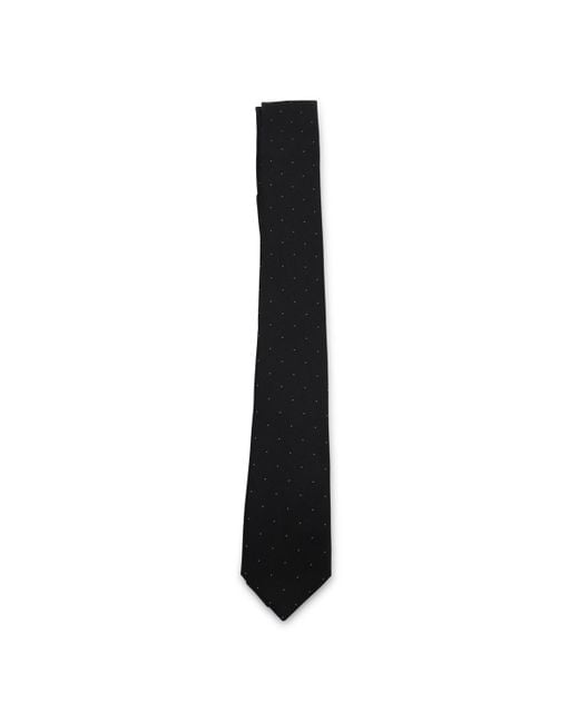 Saint Laurent Black All-Over Patterned Tie for men