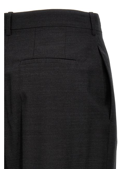 The Row Black Pleated Casual Pants