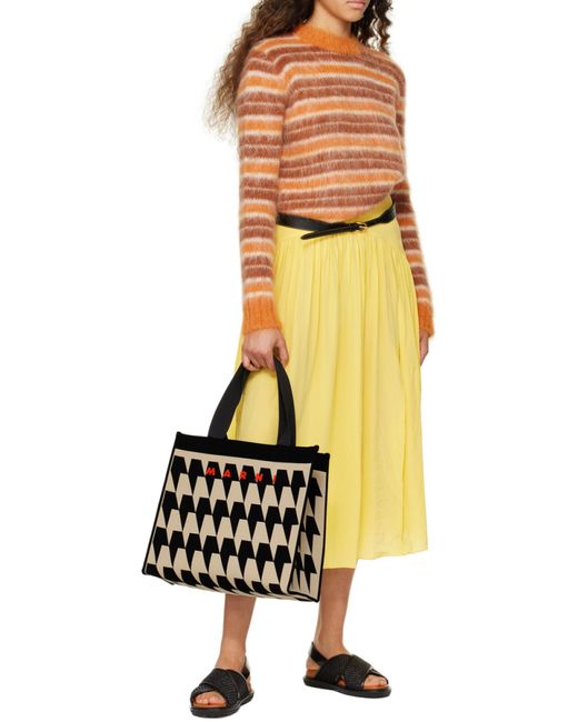 Marni Black Fussbett Cross-Strap Sandals