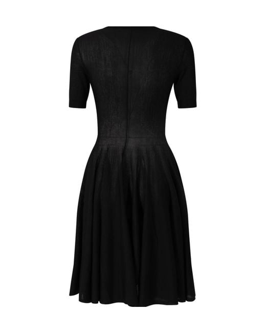 Alaïa Black Skater Wool Minidress