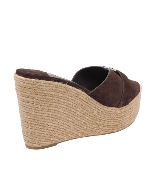 Jimmy Choo Gray Leda Wedges Sandals