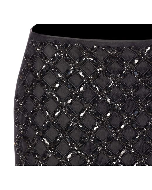Liu Jo Black Embellished Mini Skirt