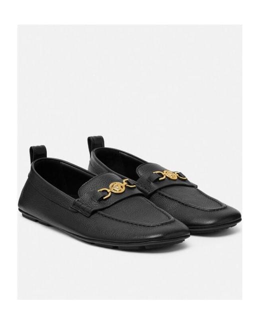 Versace Black Villa Slip-On Loafers for men