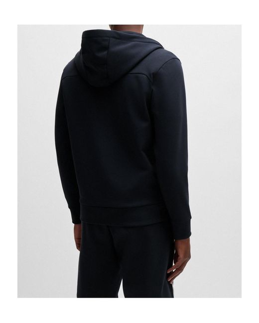Boss Blue Boss Zip-Up Drawstring Hoodie for men