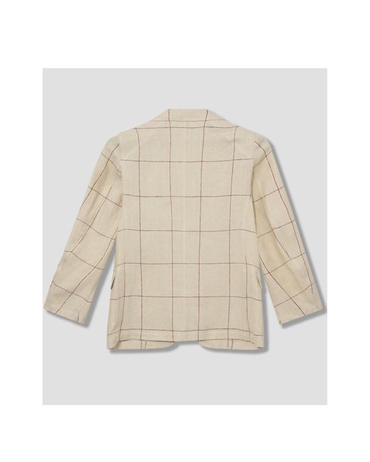 Drake's Natural Long-Sleeved Suit Jacket for men